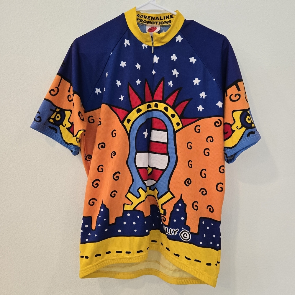 World Jerseys New York Men's Xl Cycling Biking Jersey Shirt 3/4 Zip